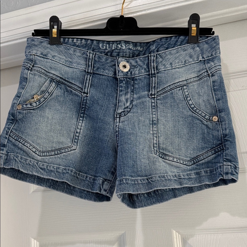 Guess Women's Light Blue Jean Shorts - Picture 3 of 4